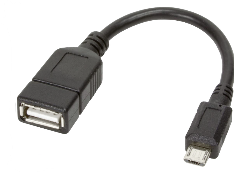 OTG USB On The Go Host HQ Phone/Tablet Adapter Cable USB Female to Micro B Black