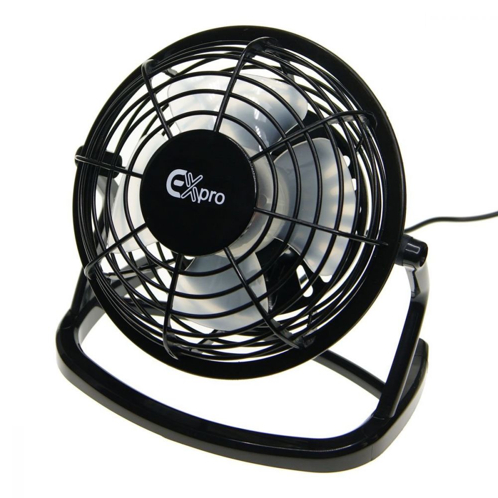 Ex-Pro Mini 4 Inch Ultra Quiet Desktop Cooling USB Fan with Tilting Design, Perfect for Home and Office Use, Simple Plug and Play