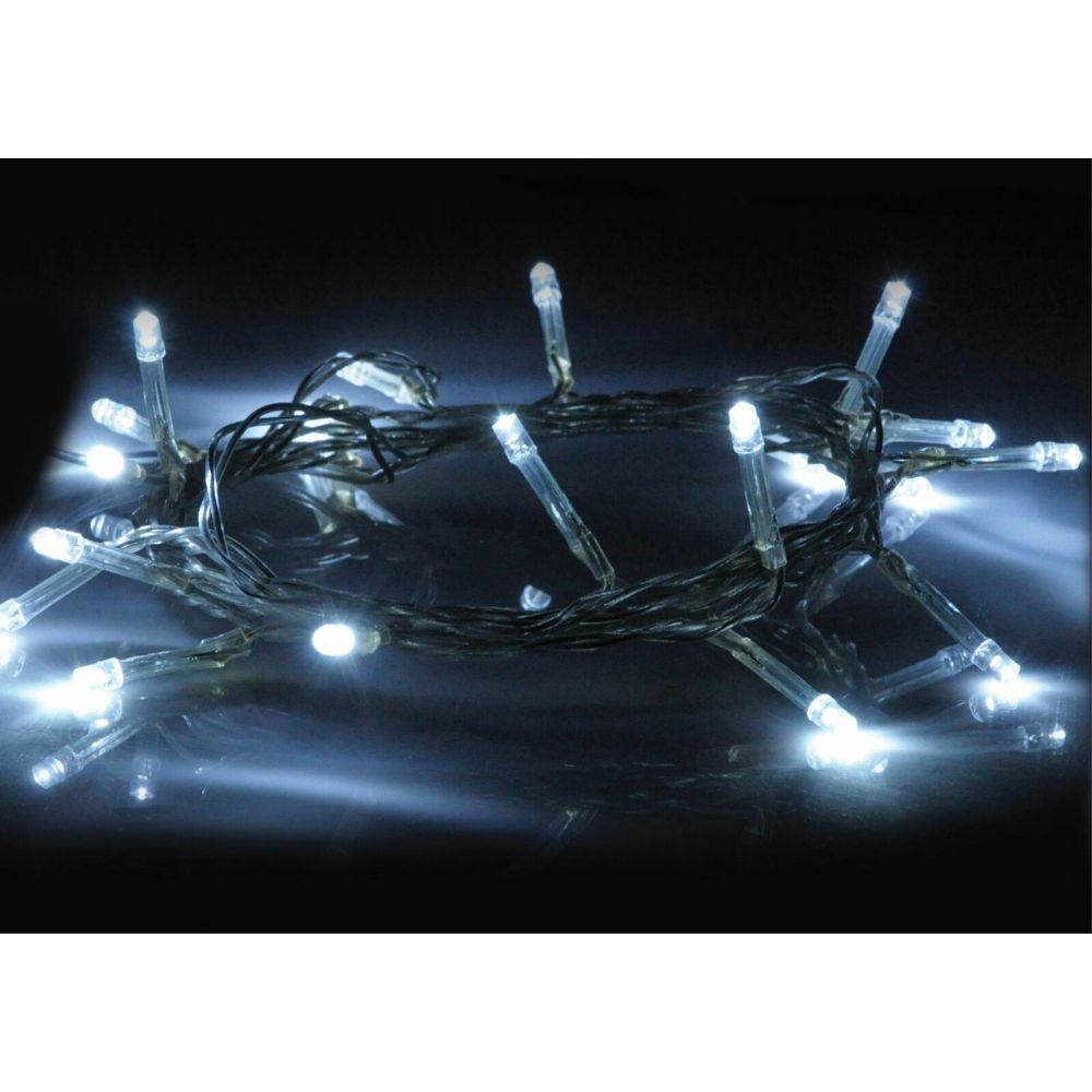Cool White x50 Mini LED Outdoor Christmas Tree Lights 6m - Solar Powered