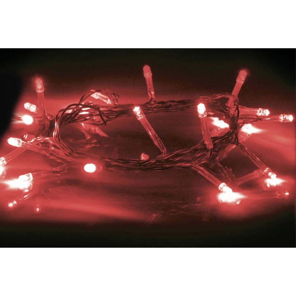 200x Mini LED Red Outdoor Christmas Tree Lights 20m [Solar Powered]