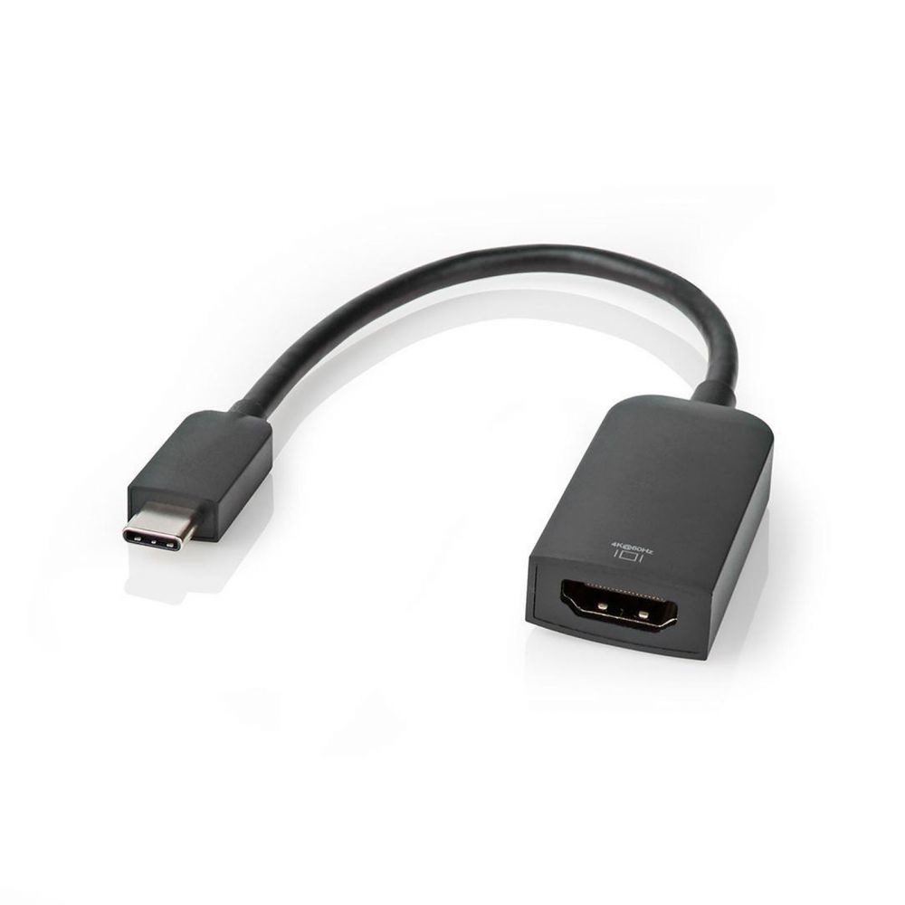Image of 4K USB-C to HDMI Adapter Cable, Supports 4k @60Hz UHD, USB 3.1 Type C (Thunderbolt 3) Male to HDMI Female Adapter Lead, Nickel Pla...