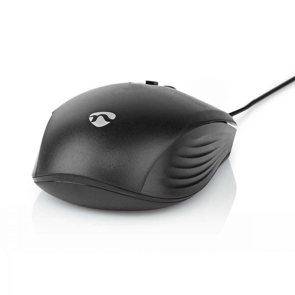 Wireed Mouse Right Hand Mouse Easy Grip 800/1200/1600DPI 6 Button - Black