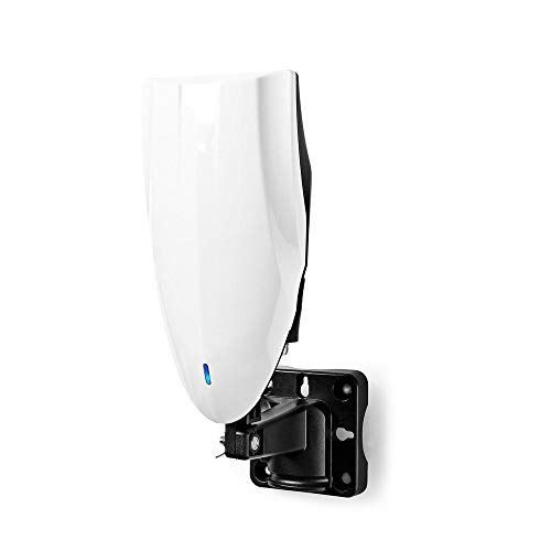High Gain 40dB Indoor/Outdoor HDTV Antenna Digital Freeview TV Aerial, 50km Range Reciever for DVB-T/DVB-T2/VHF/UHF/FM Signals, wi...