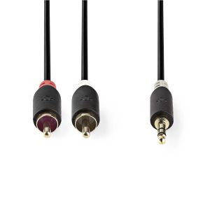 50cm Twin RED WHITE 2 RCA PHONO Audio LEFT RIGHT Cable Male to Male Lead  0.5M
