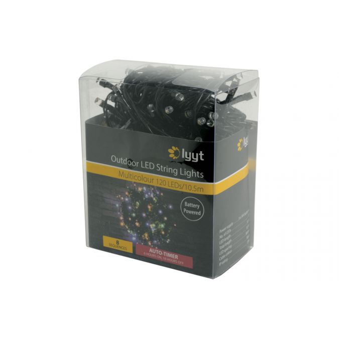 lyyt Outdoor LED battery operated String Lights with Timer