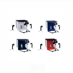 Ex-Pro® SMLED Product Photo Soft Box Cube studio set - 20" x 20" / 50cm x 50cm, 2 x Daylight Lamps & Case