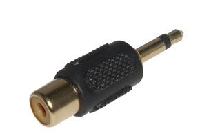 3.5mm Mono Jack to RCA/Phono Female Adapter