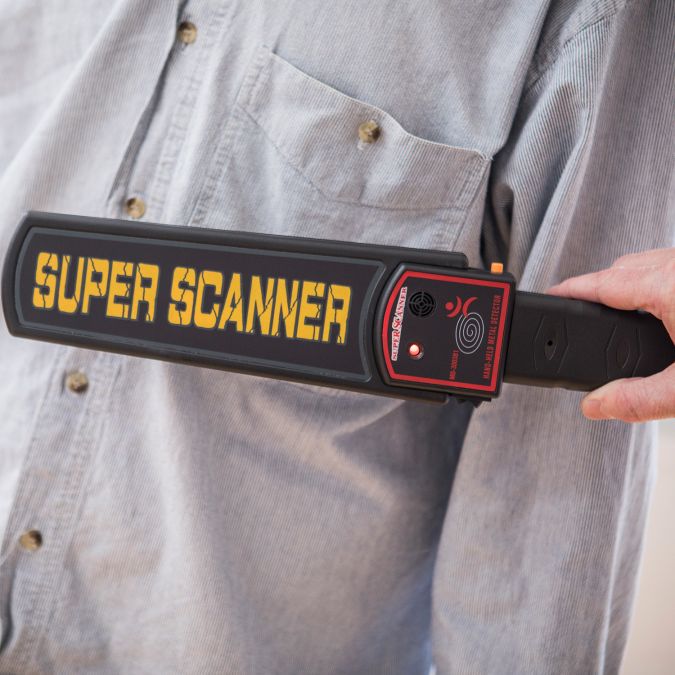 Portable Hand-held Metal Security Detector Super Scanner Wand Airport Scanner UK 