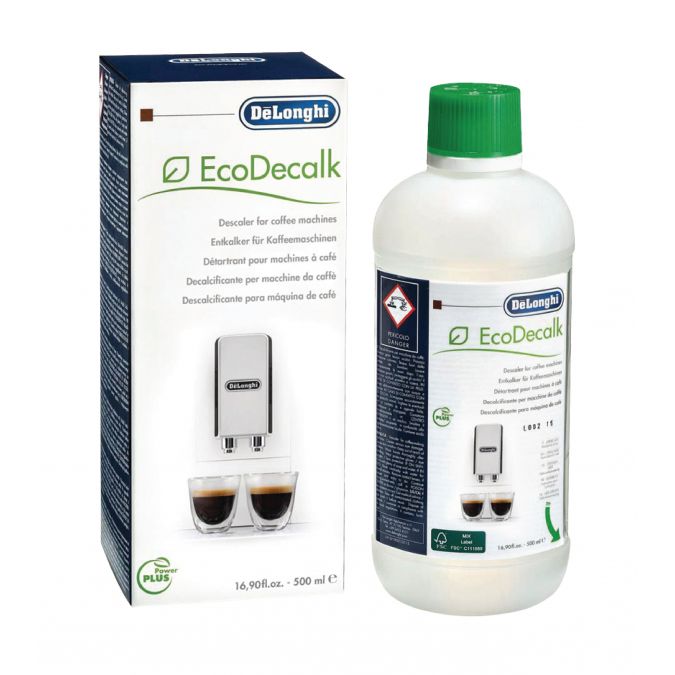 DELONGHI EcoDecalk Descaler Coffee Machine DLSC500 Bottle 2x500ml