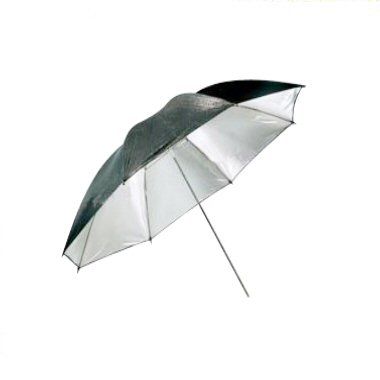 Ex-Pro Umbrella 33" (84cm) Professional Photographic Light Studio Diffuser / Reflector - Black & Silver
