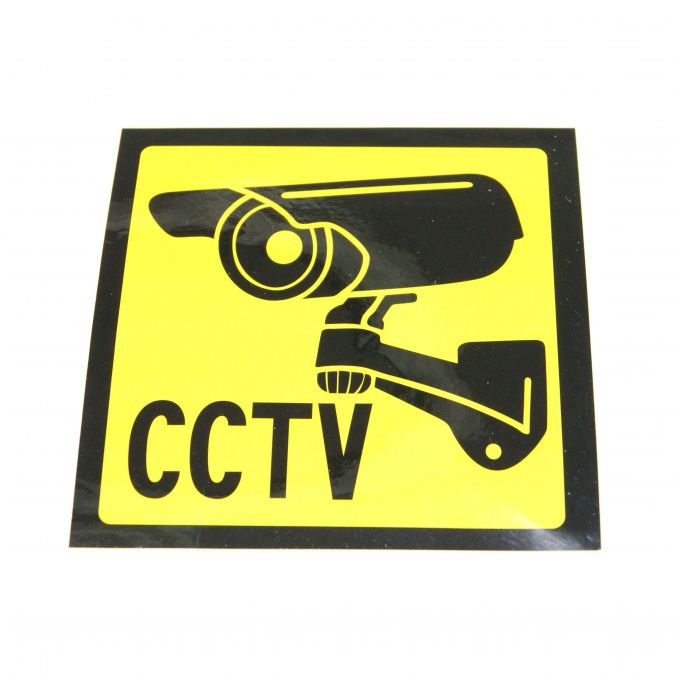 Ex-Pro® CCTV Warning Sticker - 10cm x 10cm high quality self adhesive vinyl
