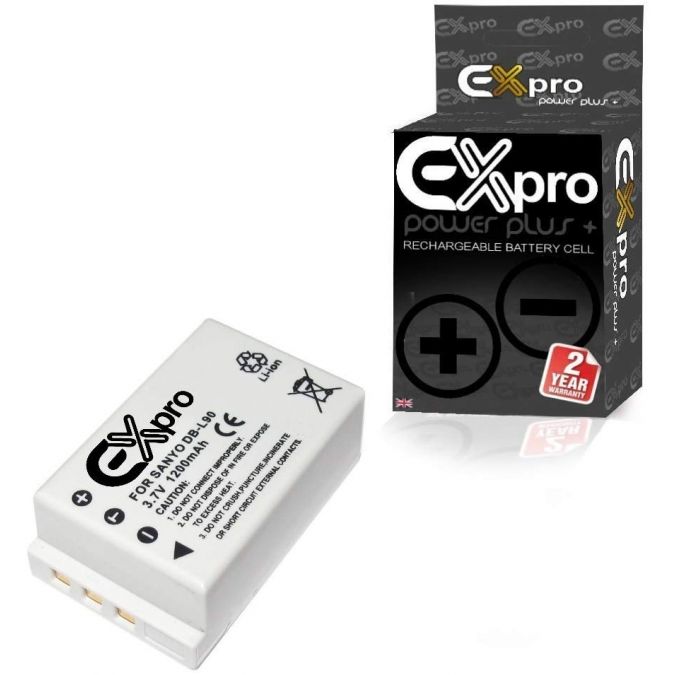 DB-L90B, DB-L90 Ex-Pro Sanyo Li-on Digital Camera Battery