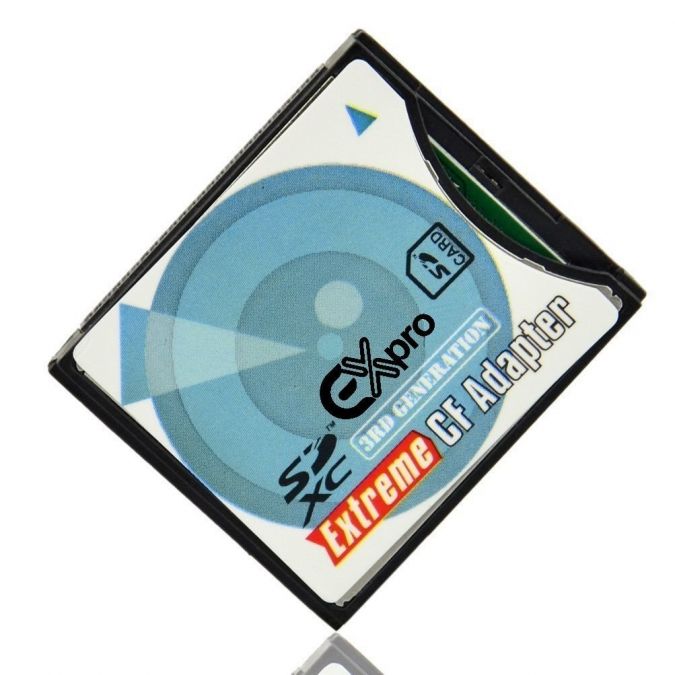 ExPro® SD, SDHC, SDXC, MMC Card to Compact Flash Type II High Speed Adapter [3rd Generation