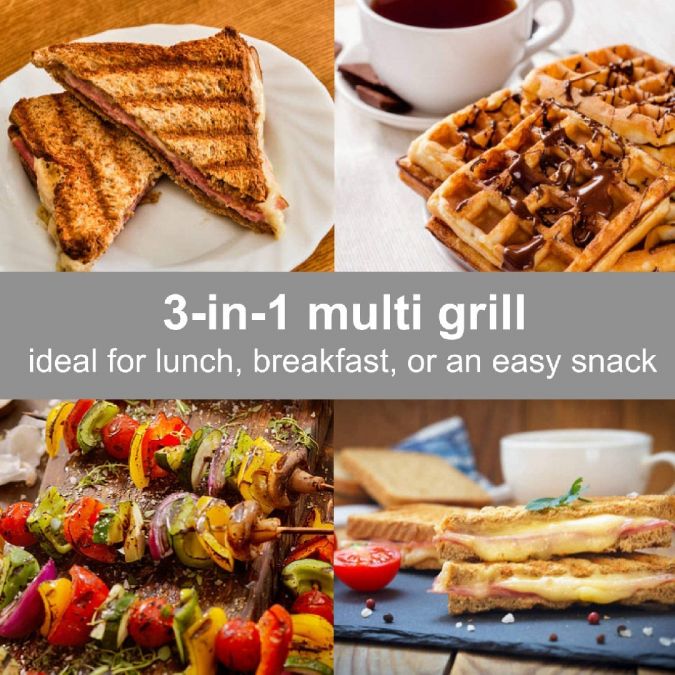 Multi Grill with Removable Plates Sandwich / Waffle / Grill