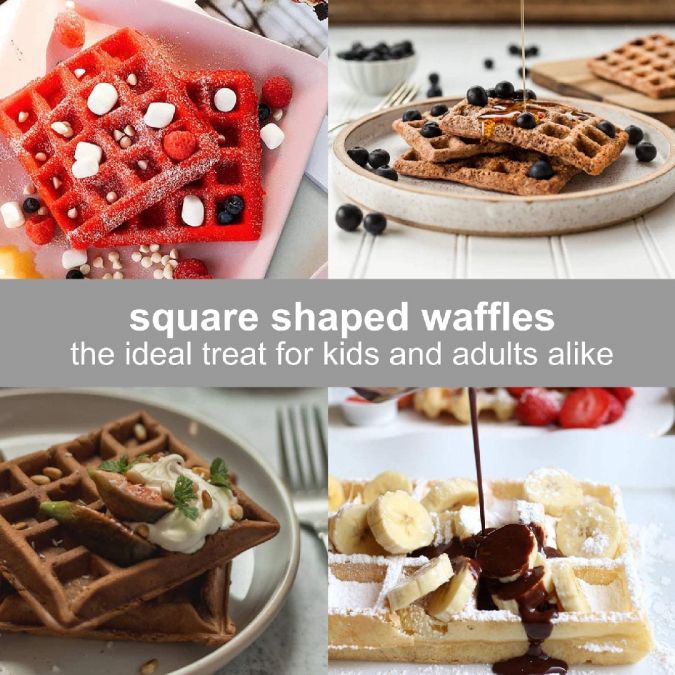Waffle Maker Machine Square Shape 2 Slice Non Stick Electric Iron Press 750W