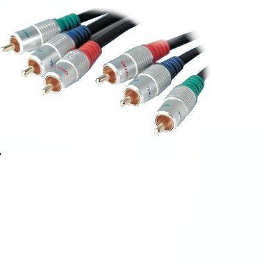 Ex-Pro - Premium - Gold RGB 3 x Phono to RGB 3 x Phono Lead Cable Connections (RCA) for Video Connections - 10m