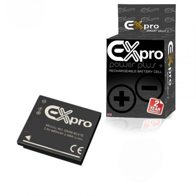 DMW-BCK7E, DMWBCK7E, NCA-YN101F, VW-BCK7 Ex-Pro Panasonic Li-on Digital Camera Battery