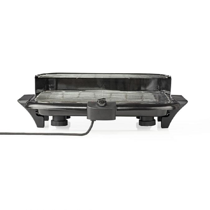 Electric Outdoor Garden Barbecue BBQ Grill Rectangle 46x28cm 2000W with Stand