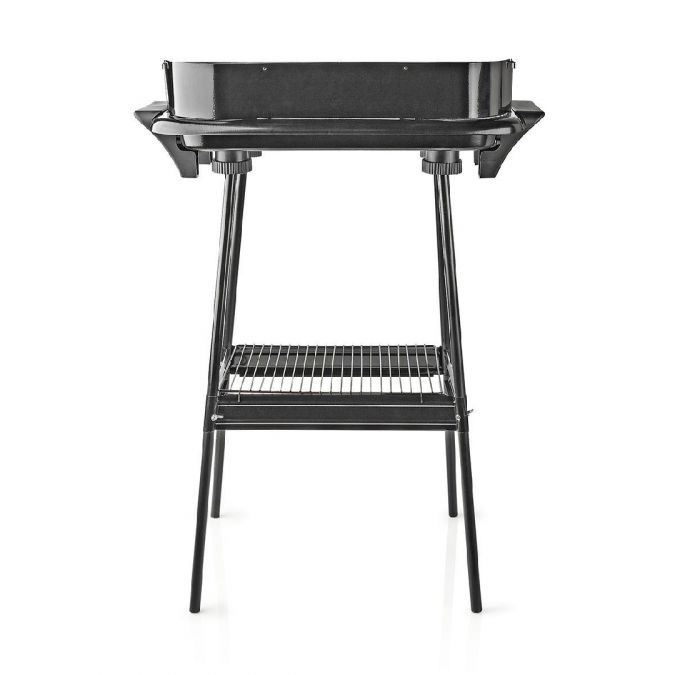 Electric Outdoor Garden Barbecue BBQ Grill Rectangle 46x28cm 2000W with Stand