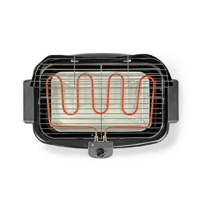 Electric Outdoor Garden Barbecue BBQ Grill Rectangle 46x28cm 2000W with Stand