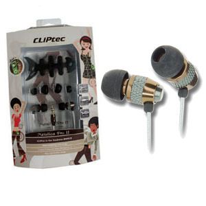 CLiPtec® Metalica Pro II BME929 In-Ear Headphones with cable wrap - Bronze