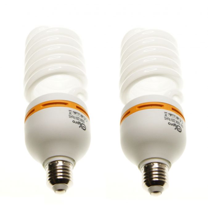 Pack of 2 - Ex-Pro 65w Pro Daylight replacement bulb standard ES/E27 screw fitting. 65w, 240v, True Daylight. White light.
