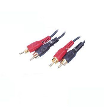 Ex-Pro - Standard - 2x Phono's to 2x Phono's Stereo Audio Cable Gold Plated - 15m