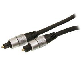 Ex-Pro 4m HQ Premium Metal Optical Cable SPDIF Digital Audio Optical Cable, Gold pin connection