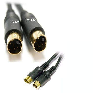 Ex-Pro - Standard - Gold S-VHS Video Lead Cable for Video Connection - 1m
