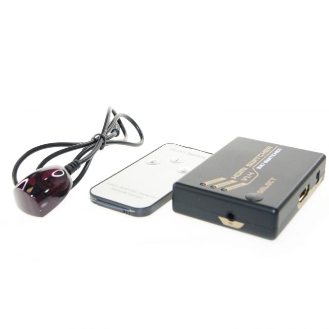 Ex-Pro® AV-Pro 3 to 1 Port HDMI Switcher V1.4 3D 2K2K, IR Remote Switching