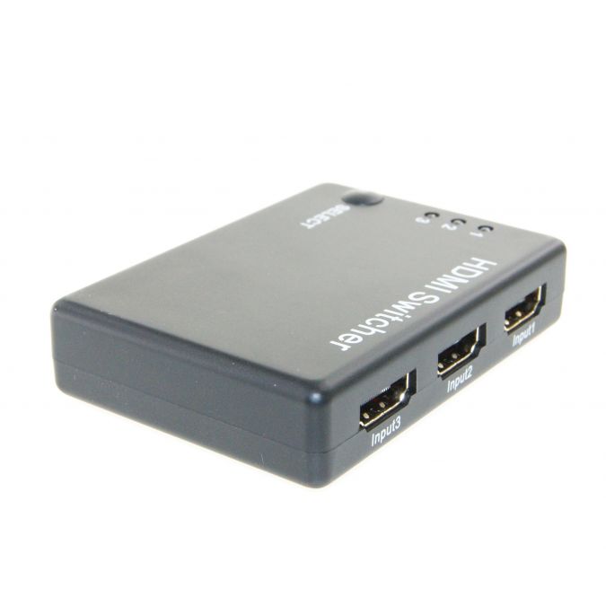 Ex-Pro® AV-Pro 3 to 1 Port HDMI Switcher V1.3b 3D Supported, IR Remote Switching