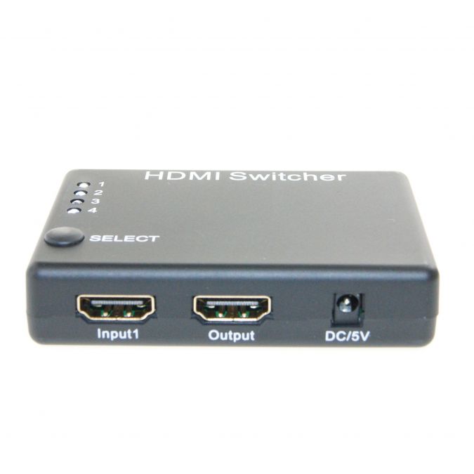 Ex-Pro® AV-Pro 4 to 1 Port HDMI Switcher V1.3b 3D Supported, IR Remote Switching