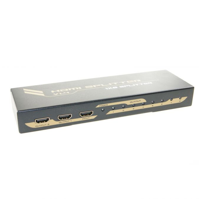 Ex-Pro® AV-Pro HDMI 8 Port 4K splitter - 1 to 8 Port HDMI Splitter V1.4 3D 2K4K Supported