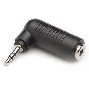 Ex-Pro® 3.5mm Stereo Jack Socket to 3.5mm Jack Plug Right Angle Adapter