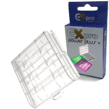 Ex-Pro® AA/AAA Battery Case Tough Store storage - Clear - 1 Case