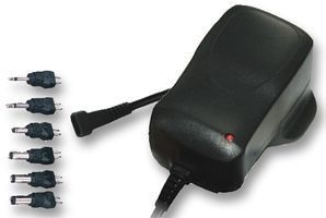 Ex-Pro® Variable Voltage replacement AC DC Plug in Power supply - Regulated - 3v to 12v -DC 600mA (0.6A) max current. 6 Jack Plugs