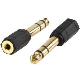 Ex-Pro® Gold Plated STEREO Audio Adaptor 6.35mm (1/4 INCH) Jack Socket to 3.5mm Jack Plug - for Headphones