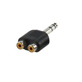 Ex-Pro® 6.35mm Stereo Jack Male to 2 x RCA/Phono Female Audio Adapter