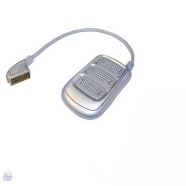 Ex-Pro Premium Silver 3 Way Scart Splitter, Shielded cable, stress reliefs. 21 Pin Fully screen. 2 Year Ex-Pro warranty.