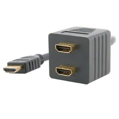 Ex-Pro Premium HDMI splitter, split your HDMI device to 2 Screens (HDMI to HDMI Sockets x 2). 1080p 1.3b Compliant.