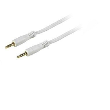 Ex-Pro - Premium White - 3.5mm Stereo Jack Male to 3.5mm Stereo Jack Male Gold - 2m