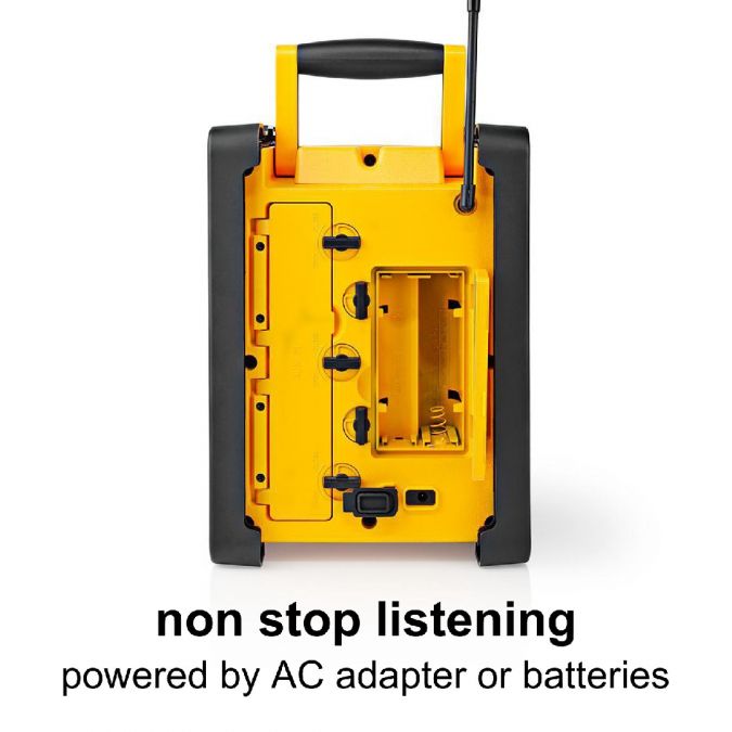 Ex-Pro Rugged and Robust Job Site Radio AM/FM Bluetooth, Battery or Mains AC Operated