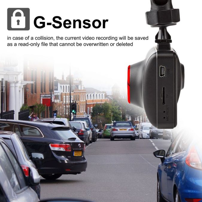 Dash Cam, Wide Quad Full HD 1440p 2K Front Dual Camera In Car Dashboard Dashcam, 140° Wide Angle, with 2.31" LCD Display, Night Vision, Motion Detection, Parking Mode and G-Sensor