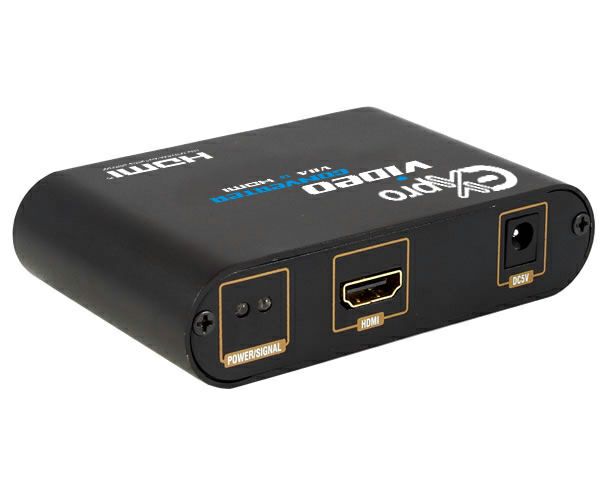 Ex-Pro® AV-Pro VGA & Audio to HDMI Converter - Connect SVGA video & R/L Audio to your HDMI monitor or HDTV