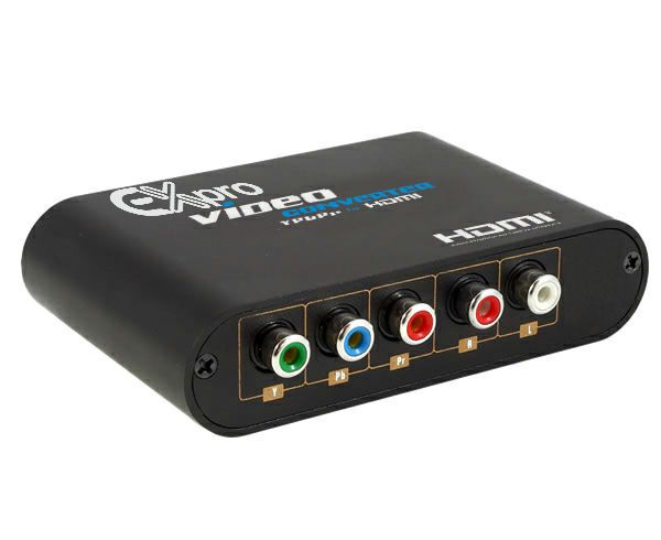Ex-Pro® AV-Pro Component (YPbPr) to HDMI Converter with Stereo R/L Audio, 1080p Support Full HD