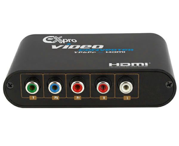 Ex-Pro® AV-Pro Component (YPbPr) to HDMI Converter with Stereo R/L Audio, 1080p Support Full HD
