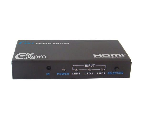 Ex-Pro® AV-Pro 3 Port HDMI v1.4 Full 3D Support/HDCP - HDMI Switcher