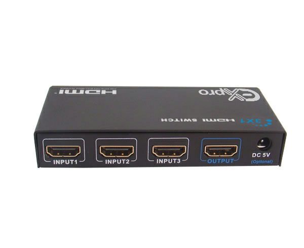 Ex-Pro® AV-Pro 3 Port HDMI v1.4 Full 3D Support/HDCP - HDMI Switcher