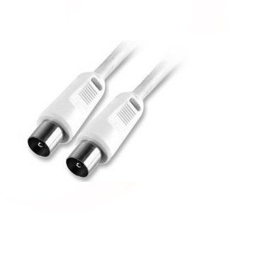 Ex-Pro Black Coax TV RF Ariel connection Cable Lead - P-P / Plug to Plug / Male to Male - 10m