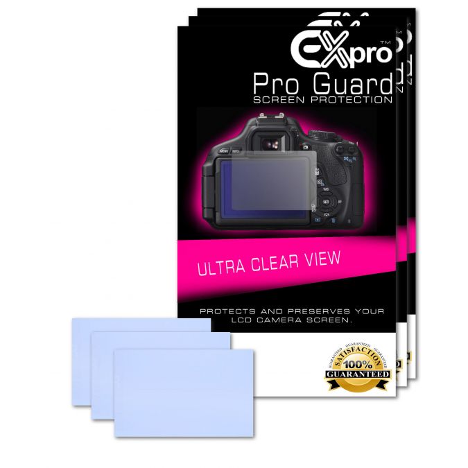 Ex-Pro® 3 x Pro Guard Ultra Clear View LCD Screen Protectors for Sony SLT-A37 (Alpha A37)